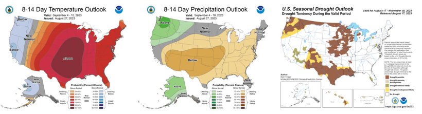 Mappa 1. Previsioni meteorologiche negli Stati Uniti (fonte: https://www.cpc.ncep.noaa.gov)