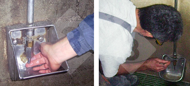 Figura 5. Pulizia delle tubazioni e controllo del flusso.
