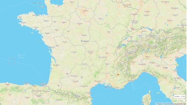 Luogo dell'epidemia della malattia di Aujeszky. Fonte: WOAH.