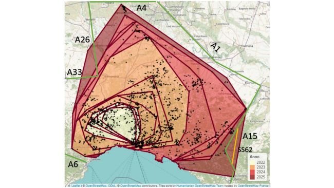 Figura 7: Mappa di espansione della PSA dal 2022 al 2025