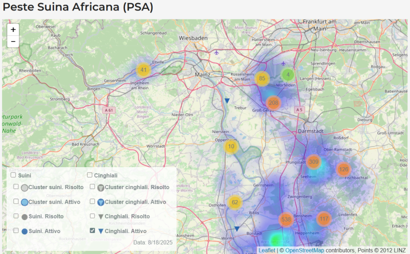 Mappa Germania 18 agosto 2025