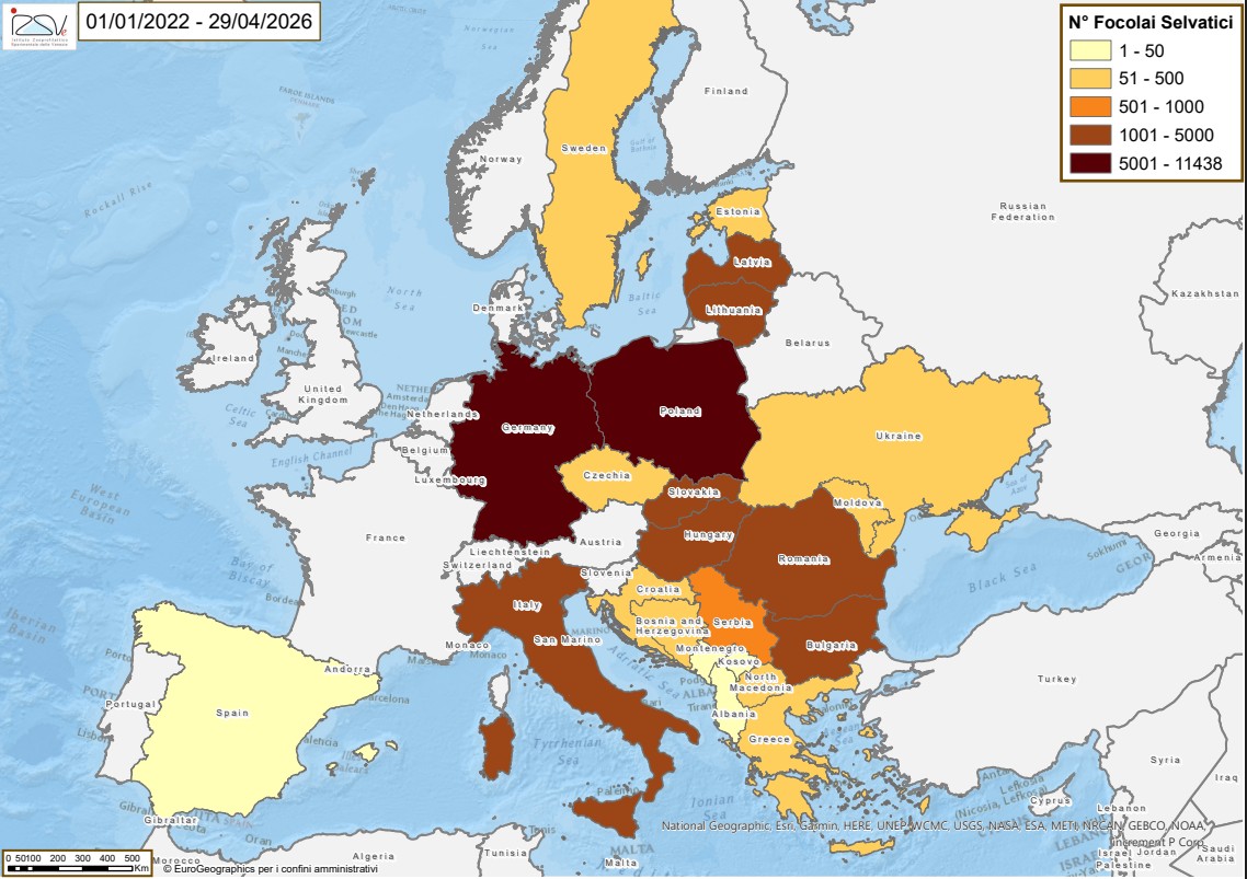 Mappa IZSVE - PSA
