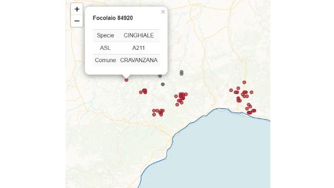 Cravanzana. Fonte: https://www.izs.it/BENV_NEW/datiemappe.html