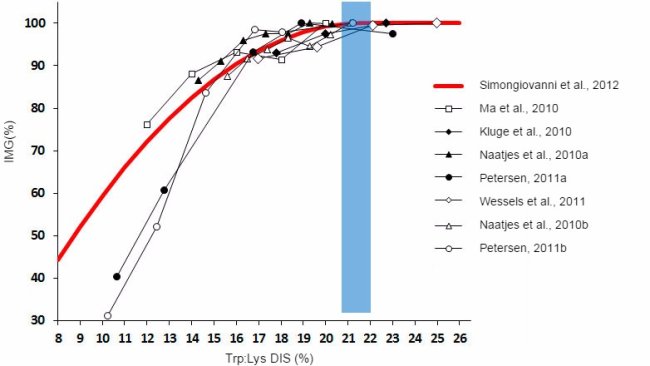 Effetto del rapporto triptofano/lisina sugli accrescimenti dei suinetti