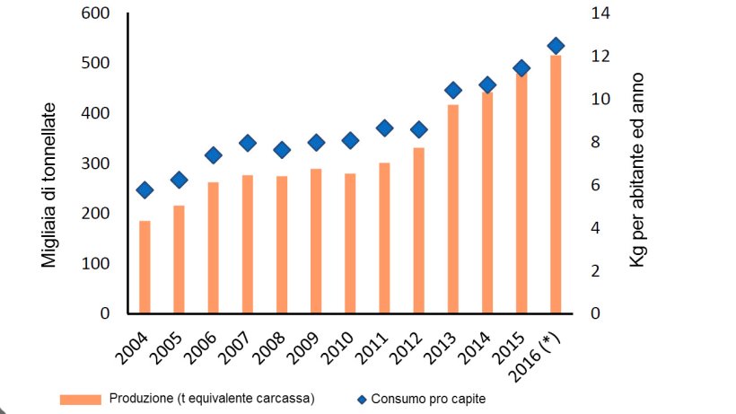 Evoluzione della produzione e consumi di carni suine in Argentina.
