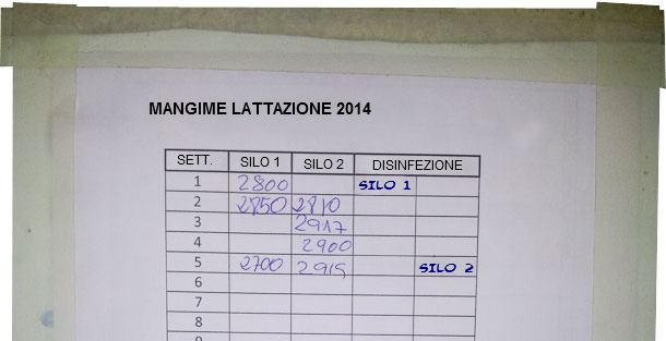 Scheda di controllo del mangime