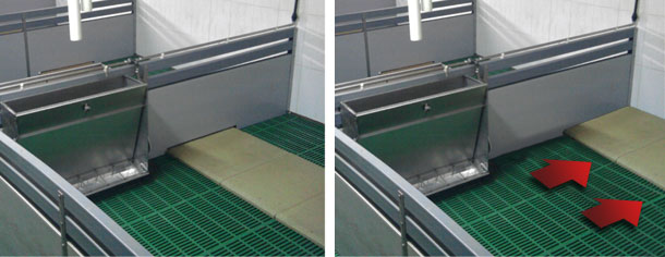 Spostando le piastre di calore