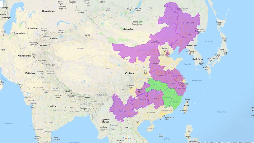 Le 3 nuove provincie colpite sono Hubei, Jiangxi e Fujian.