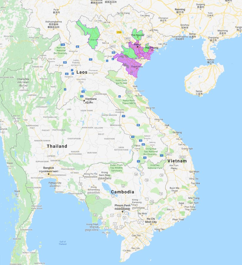 Provincias afectadas por la PPA (nuevas provincias en verde).