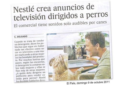 Nestlé crea anuncios de televisión dirigidos a perros