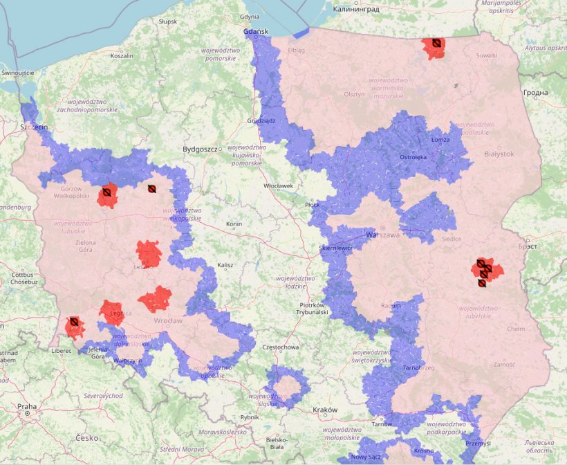 Map of ASF outbreaks and current zoning
