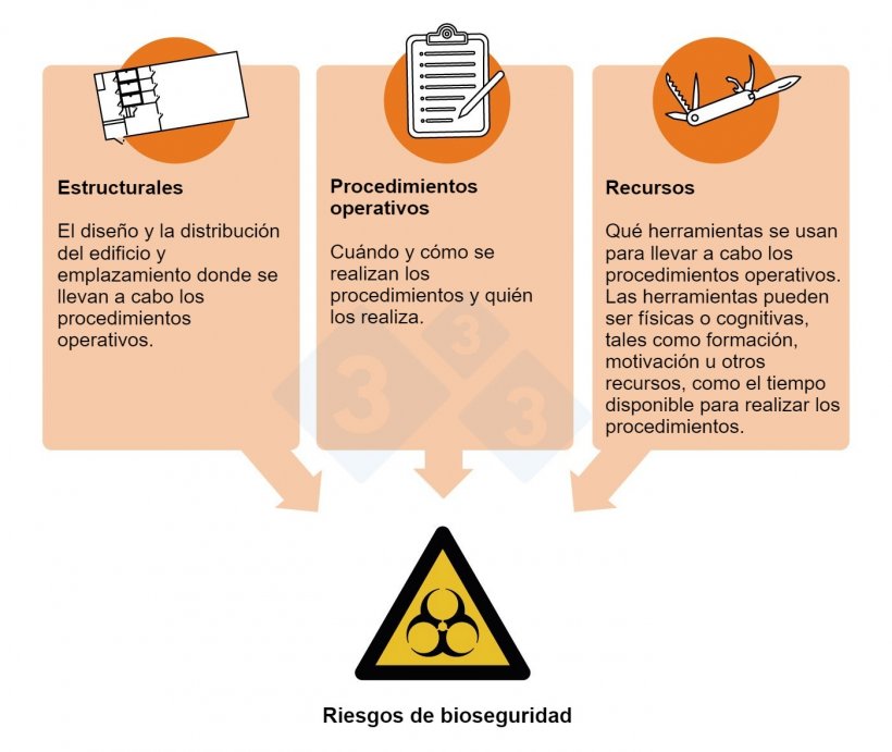 Figure 1. Biosafety hazards and critical points: aspects of production processes where control measures can be implemented.