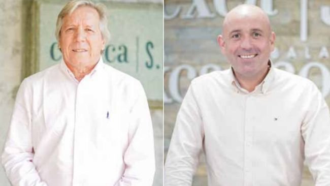 Foto: Carlos Hlousek, nuevo Gerente de Operaciones de Agrícola Coexca S.A. y César Rodríguez, Gerente de Procesos, que en adelante se hará cargo de las operaciones industriales de las plantas de procesos de Coexca S.A. y de TAK S.A