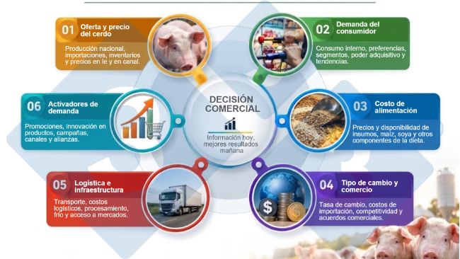 Figura 1. Variables externas que deben integrarse al an&aacute;lisis comercial del porcicultor durante el cuarto trimestre de 2026. Fuente: El Autor
