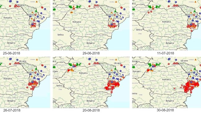 Imagen 1. Evolución de la PPA en Rumania. Fuente: OIE