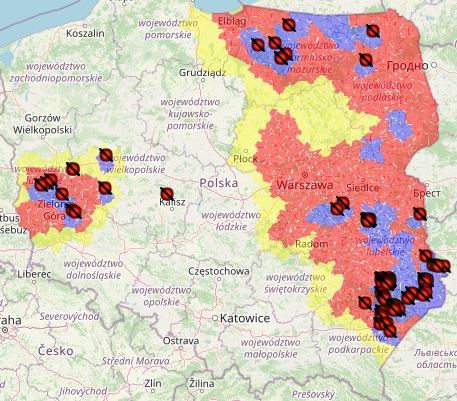 <p>ASF outbreaks in Poland</p>
