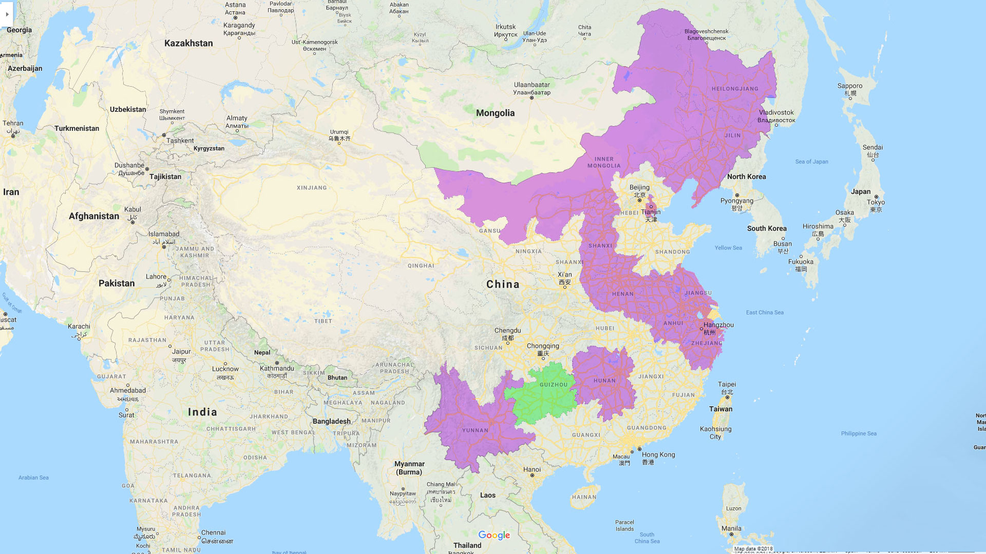 ppa china provincias afectadas