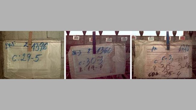 Anotaciones sobre la ficha envuelta en una bolsa de plástico