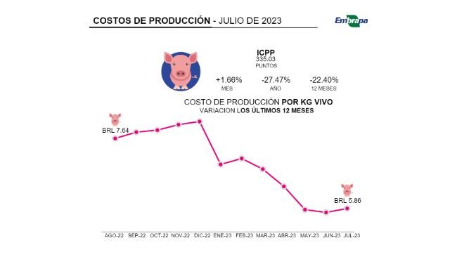 Figura 1. Costos de producción - julio 2023. Fuente: Embrapa