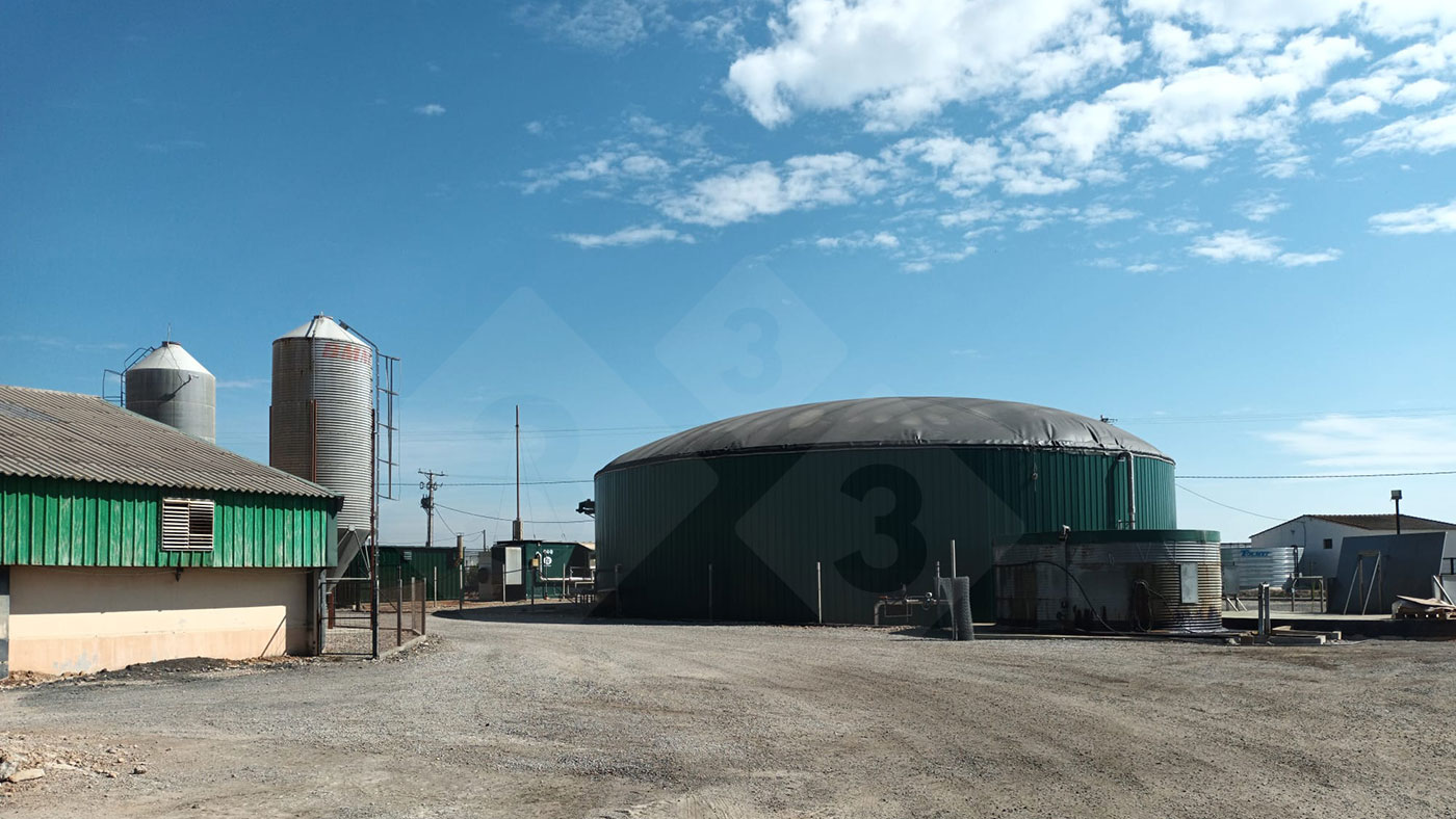 <p>Planta de producci&oacute;n de biog&aacute;s mediante codigesti&oacute;n.</p>
