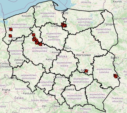 ASF outbreaks in Poland - July 2024