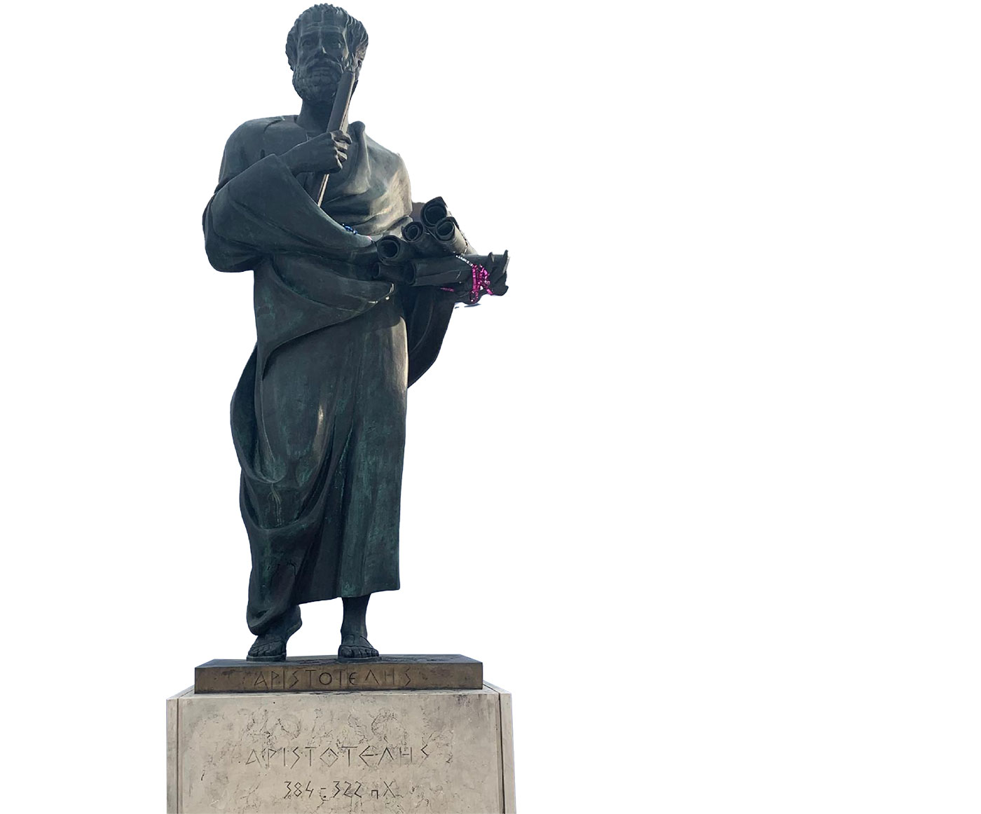 Estatua en la Universidad Aristóteles.