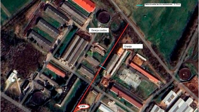 Granja porcina contacto donde se han sacrificado de forma preventiva 9888 cerdos.