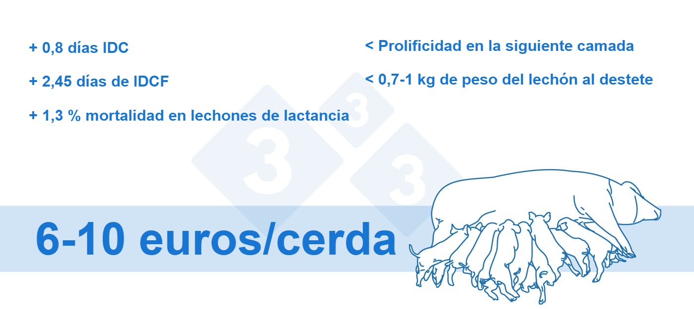 Figura 4. Pérdida por cerda obtenida (datos internos)