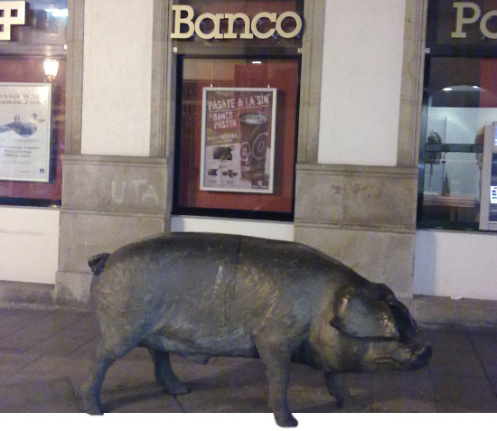 Cerdito banco