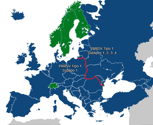 Diversidad de PRRSV en Europa