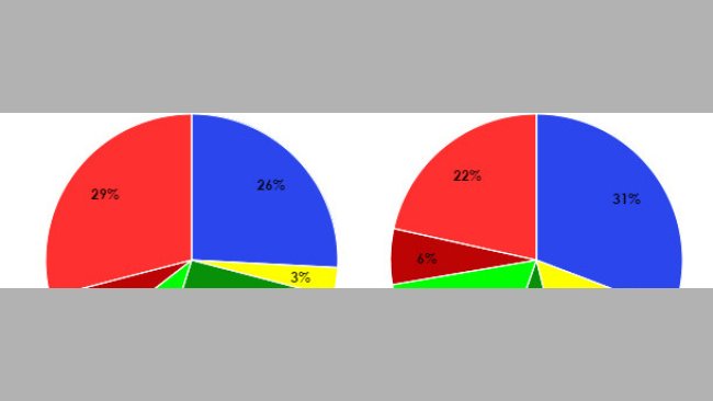 Distribución de las lesiones de patas en una granja determinada