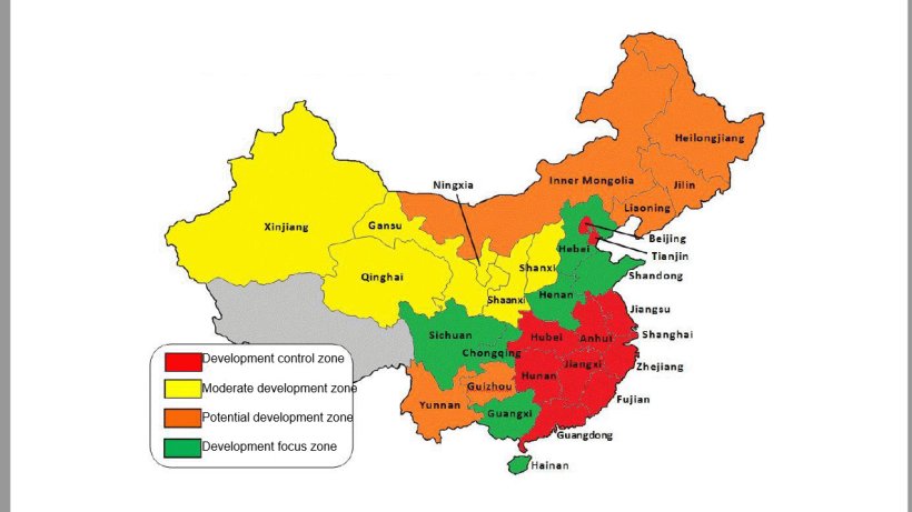 China environmental control zones
