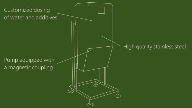 Cibodoz is a highly accurate dosing system designed specifically to dose organic acids and water at the same time, with a reliable homogenous spread through the feed.