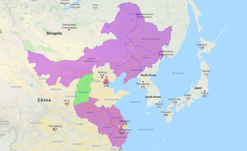 Provinces and autonomous municipalities affected by ASF.
