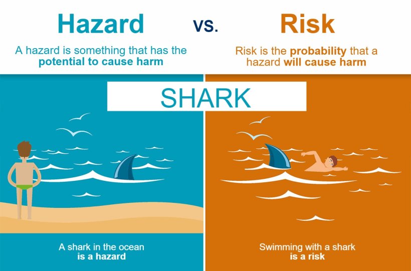 Figure&nbsp;1. The difference between hazard and risk. Source: EFSA
