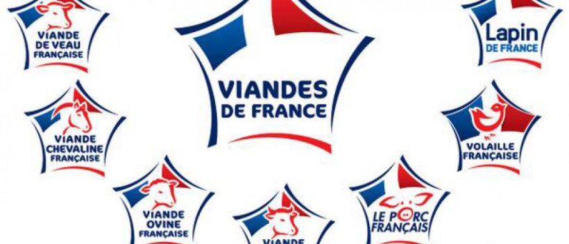Meat from France labels