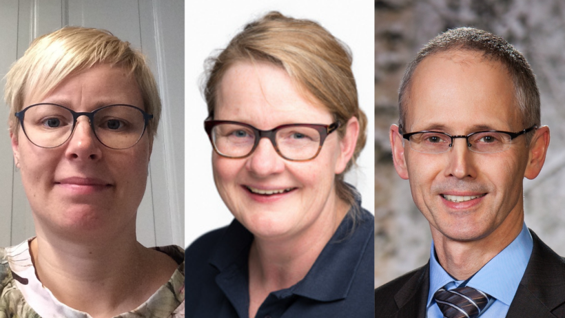 Dr Anja Varml&oslash;se Strathe (left), Dr Marrina Schuttert (center), and Dr&nbsp;Dr Christof Rap (right).
