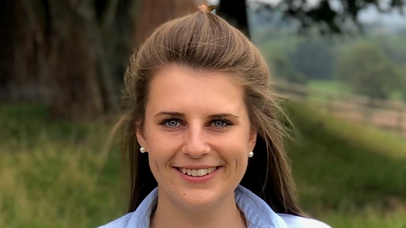 Emily Jones who gained the Farmex sponsored Nick Bird Award for her survey into farm safety while a student at Harper Adams University.
