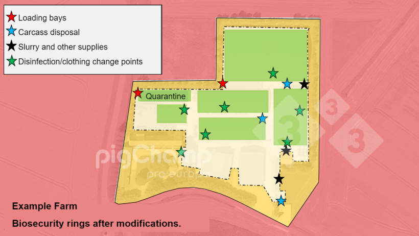 Figure 4. Biosecurity rings after redesigning&nbsp;routes.
