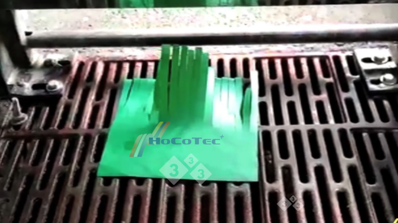 The raised plastic strips can be used to check that the system is working.
