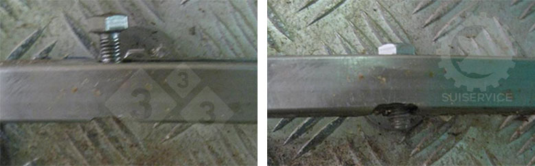 The screw is used to lock the bolt.

