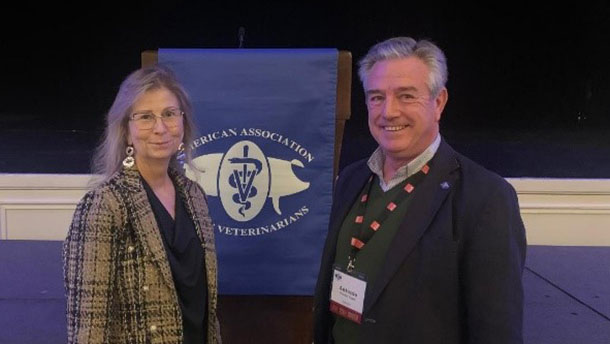 The late Dr. Angela Baysinger and Antonio Palomo

