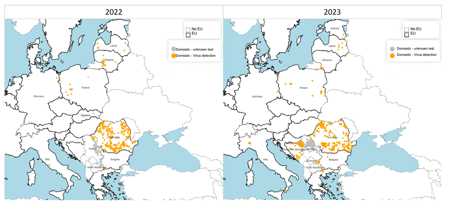 Pigprogress Asf Dramatic increase in ASF cases in the EU in 2023 - Swine news - pig333 ...