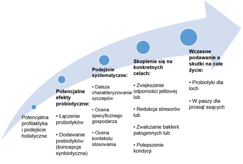 Ryc. 2. Strategie mające na celu poprawę stosowania probiotyk&oacute;w we wczesnych etapach życia
