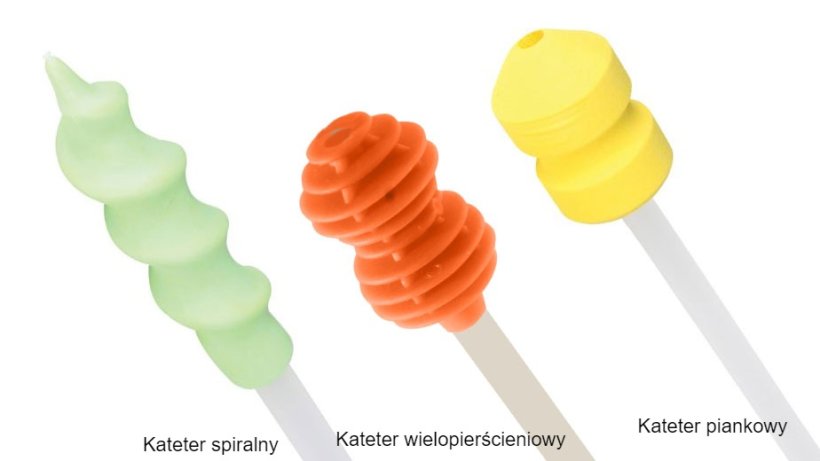Zdjęcie 2. Na rynku dostępne są r&oacute;żne rodzaje kateter&oacute;w. Protok&oacute;ł umieszczenia w szyjce macicy jest r&oacute;żny w zależności od danego katetera. Ważne jest odpowiednie dostosowanie.
