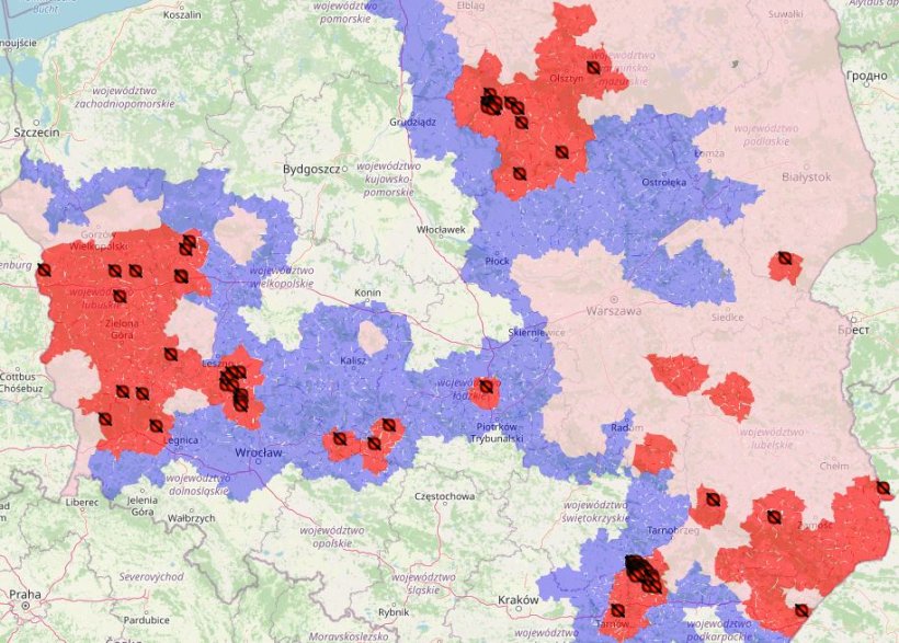 ASF w Polsce w 2021r.