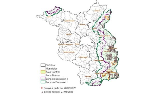 Ogólna sytuacja w zakresie ASF w kraju związkowym Brandenburgia (stan na 5 kwietnia 2023 r.)