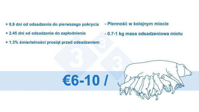 Rysunek 4. Szacowana strata ekonomiczna na lochę (dane wewnętrzne)
