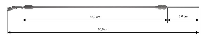 Figura 2. Dimens&otilde;es do novo dispositivo de IA desenhado para a insemina&ccedil;&atilde;o intracervical profunda em nul&iacute;paras.
