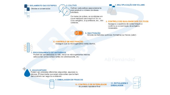 Figura 1. Esquema de fabrica&ccedil;&atilde;o de uma autovacina
